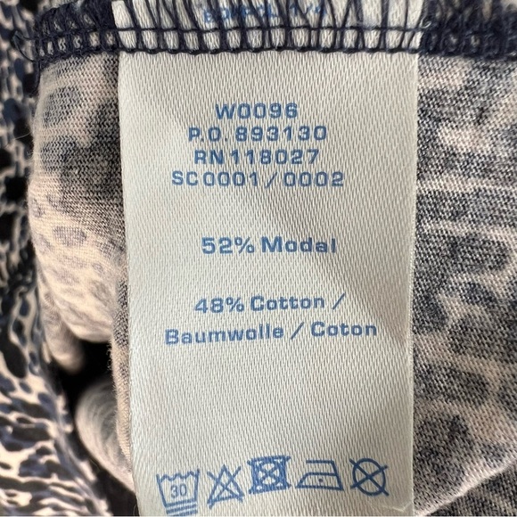 Boden Leopard Print Long Sleeve Crew Neck Mini Dress Sz 6 Fit & Flare Everyday - Picture 8 of 9